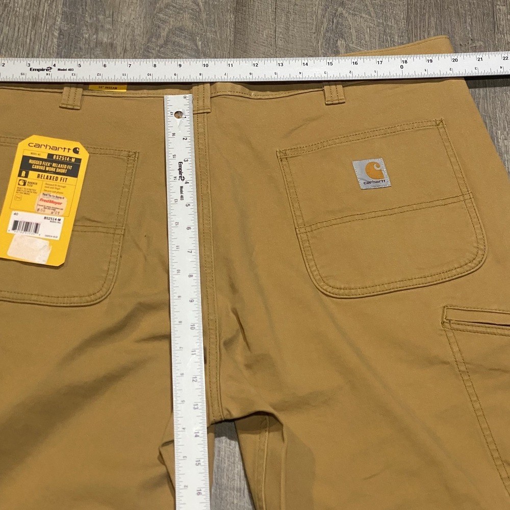 Carhartt Work Shorts Rugged Flex Canvas Men's 40 Brown Relaxed Fit 10" New - Picture 5 of 8